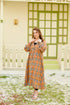 Brown Korean Check Dress